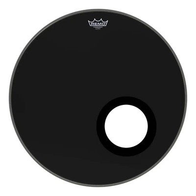 Remo Powerstroke 3 Bass Drum Head 24'' Ebony w/5'' DynamO
