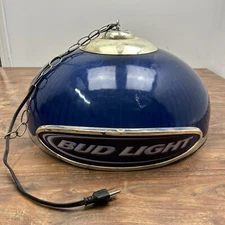 BUD LIGHT Beer Sign Lighted Pub Poker Table Bar Light Lamp Hanging Anheuser Busc