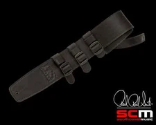PAUL REED SMITH LEATHER GUITAR STRAP TRI-BUCKLE 2.5" wide extends to 53" BLACK