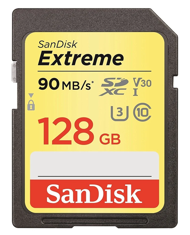 Tarjeta SD Sandisk 128 GB FS extreme U3 4K Ultra HD para Canon Rebel T7i T6i T6s T6 T5i Foto 2 de 4