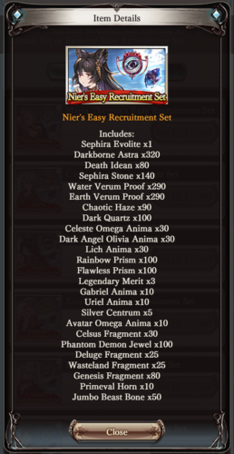Brochure Granblue Fantasy Fès 22-23 Evokers ou Eternals lot de recrutement facile - Photo 4 sur 4