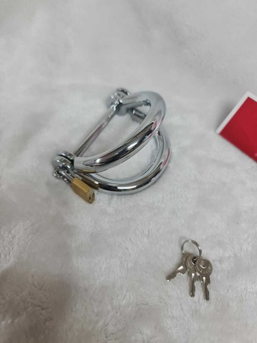 HANDCUFFS WITH LOCKS, Stainless Steel BDSM, Restraints, Role Play, Goth, Punk - Picture 4 of 4