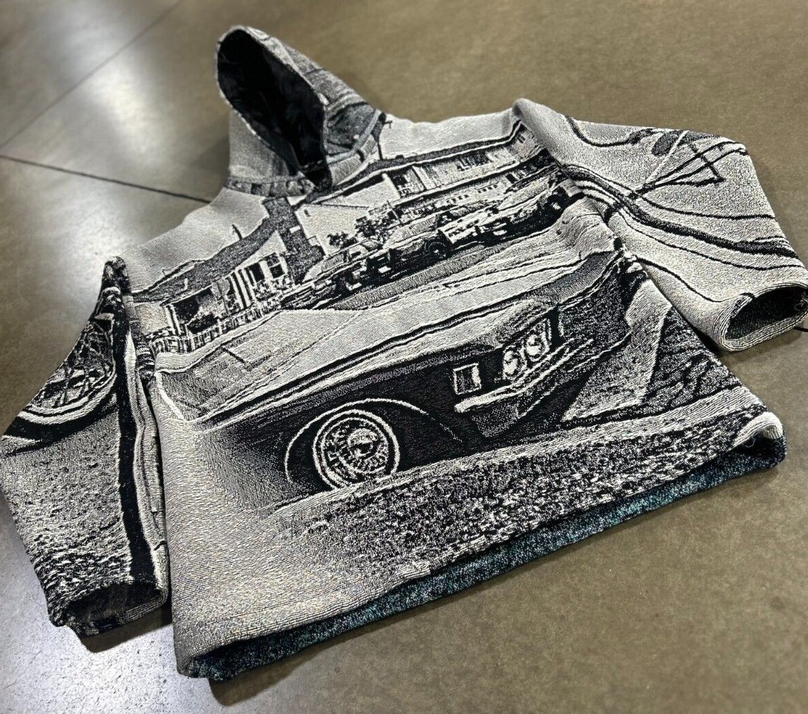 Custom Hoody Hoodie Lowrider one of a kind woven tapestry