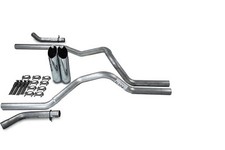 Ford F-150 04-14 2.5 Dual Exhaust Kits No Muffler Slash Tips Corner Exit