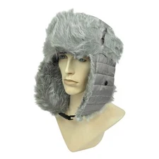 Aviator Faux Fur Winter Brown Pilot Hat Cap Ski Trooper Bubbly Ear Flap Blank