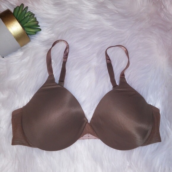 Bali Bra 36C Brown Solid Lined Cups Underwire - image 2