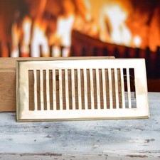L&uuml;ftungsgitter, Kalt- Warmluftschacht | Messing glanz | H13,5 x B29,0 cm