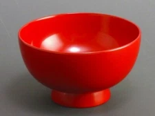 Owan Japanese soup bowl Echizen Lacquer ware Japan Honkataji Finish Red