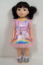 Pink Unicorn Dress Doll Clothes For Wellie Wisher Wishers 14" Debs 
