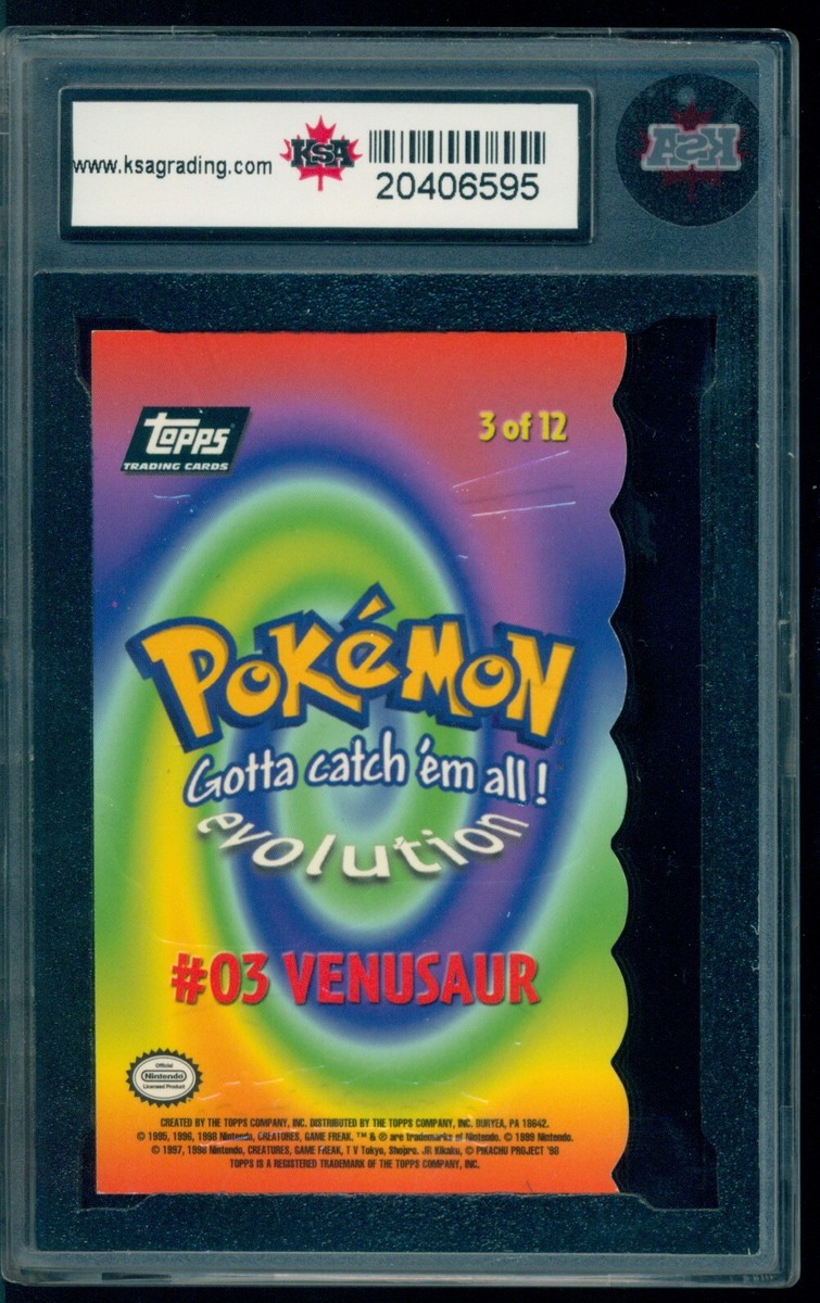1999 Topps Pokemon #3 Venusaur Die Cut KSA 8.5 NMM+ | eBay