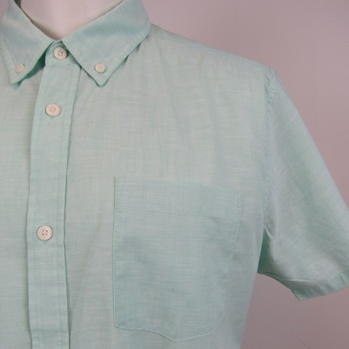 Patagonia Herren XL mintgrün Kurzarm Button-Down Hemd Bio Baumwolle