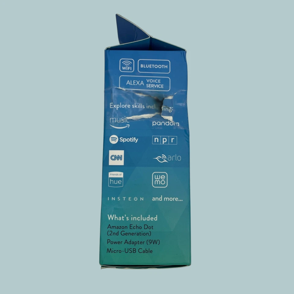 全新亚马逊 Echo Dot 第 2 代 RS03QR 带 Alexa 语音媒体设备 黑色 (AD) — 第 4/4 张图片