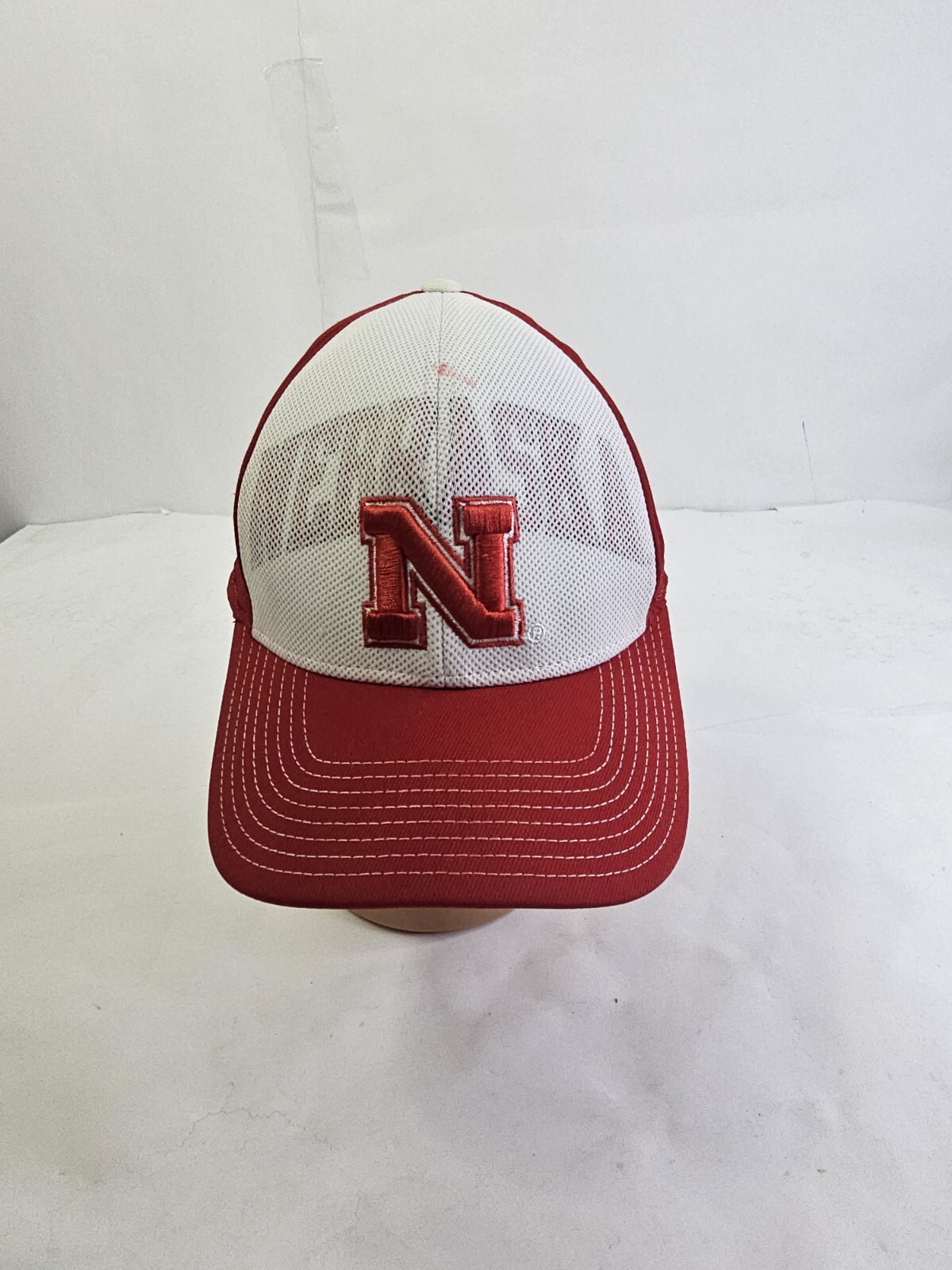 Nebraska Cornbuskers Adidas Red White College Football Snapback Hat Cap