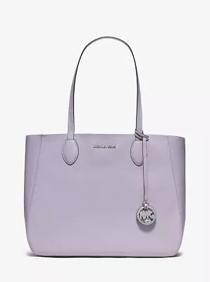 Michael Kors Bag 30S6SM5T3M MK Mae East West Leather Tote Lilac