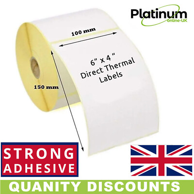 10 x ROLLEN ROYAL MAIL ETIKETTEN 4X6 ZOLL THERMISCH DIREKT FÜR ZEBRA DRUCKER 5000 ETIKETTEN