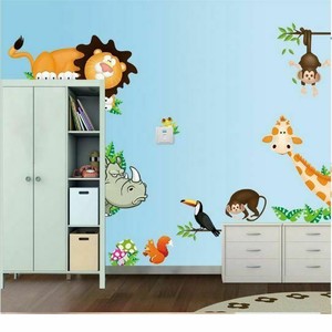 Nice frog decor for baby room Kids Wall Stickers Baby Room Decor Lion Giraffe Animals Monkey Frog Removable Ebay