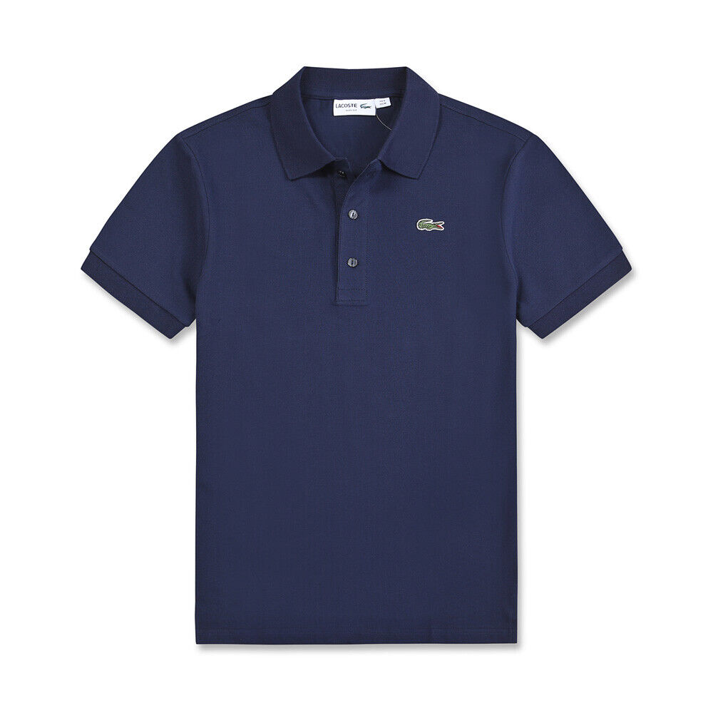 Men's Lacoste Mesh Short Sleeve Polo Shirt Slim Fit Button-Down T-shirt M-XXL