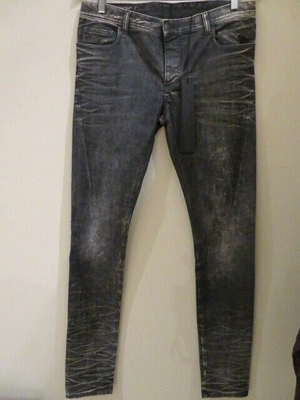 NICOLAS ANDREAS TARALIS Gray Grey Italy Distressed Slim Leg Denim  