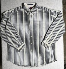 VINTAGE 90  s Tommy Hilfiger Shirt Men  s XL Pocket Button Up Lions Crest Cotton