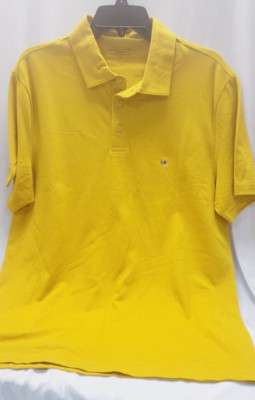 Mens Polo Shirt Nugget Gold Size Medium Slim Fit Structure Golf New