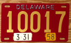 Item photo. Show Listing Details page. Listing 1958 Delaware Taxi License Plate Number Tag – NICE PLATE