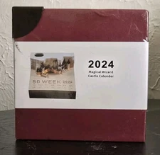 2024 Desk Magical Wizard Castle Calendar 3D