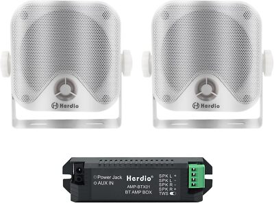 Herdio 4'' Bluetooth 100W Wasserdichter Marine Stereo Heavy Duty BT Lautsprecher