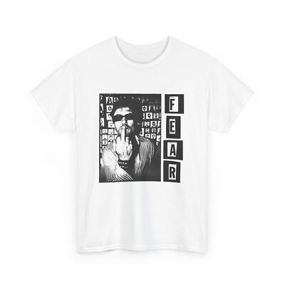 fear lee ving middle finger photo tshirt