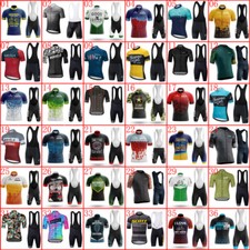 Summer Breathable Cycling Jersey Set Mens Outdoor Bicycle Shirt Bib Shorts Suit