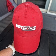 ESPNZONE one White Gray Letters on Red Hat Cap One Fit