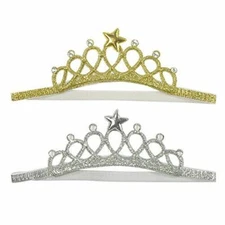 Wrapables Baby Princess Crown Headband with Rhinestones (Set of 2)