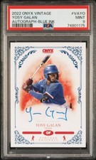 2022 Onyx Vintage AUTOGRAPH Blue Ink YOSY GALAN Texas Rangers PSA 9 MINT