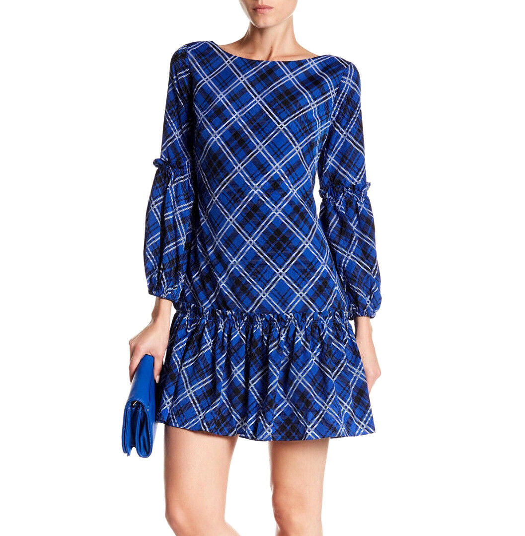 eliza j blue ruffle dress Eliza J Ruffle Sleeve Cocktail Dress - Navy