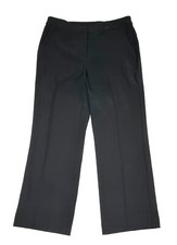 St. John Collection Black Crepe High Waist Wide Leg Trouser Pants Size 8 EUC