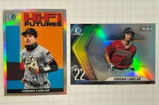 2022 Topps Bowman Chrome Hi-Fi Futures & Top 100 Jordan Lawlar Dbacks Lot (2)