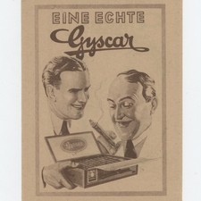 Gyscar Zigarren Papiertüte Reklame Werbung historisch groß