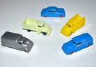 Vintage 1950s Marx Hard Plastic Playset Railroad Car Loads & Trucks