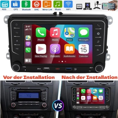 Autoradio Android 13 Carplay GPS NAVI Für VW GOLF 5 6 Touran Tiguan Passat 2+64G
