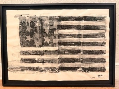 Michael Lentz  My Flag  - Sgraffito 1454 Original Drawing Artwork