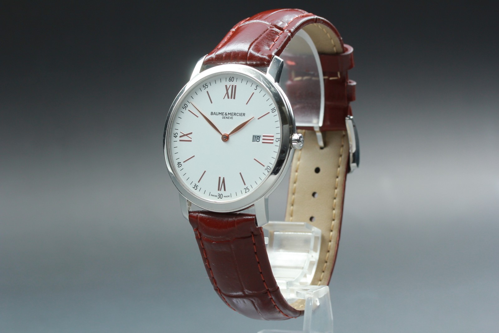 [N MINT in Boxed]  BAUME＆MERCIER Classima 65735 white Dial 40mm Date Men's watch image 5