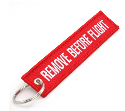 #ad Remove Before Flight Backpack Pendant Key Ring Woven Special Luggage Label Red $6.98