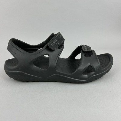 Crocs Swiftwater River Black Comfort Walking Hiking Camping Beach