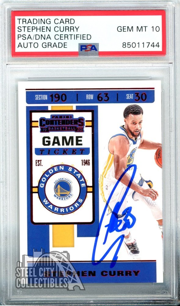 Stephen Curry 2019-20 Panini Contenders Red Autograph Card #92 PSA/DNA 10