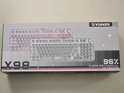 YUNZII X98 Wireless Mechanical Gaming Keyboard Pink/Snow Switch/Tri-Mode