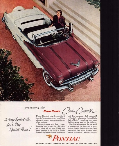 1956 PONTIAC STAR CHIEF CONVERTIBLE Auto Promo Ad