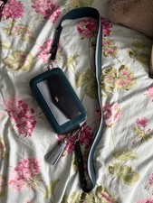 michael kors leather blue camara bag