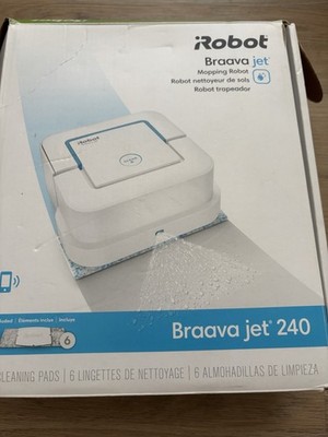 iRobot Braava Jet Mopping robot - W/Extra Pads   Never Used   No Charging Cord