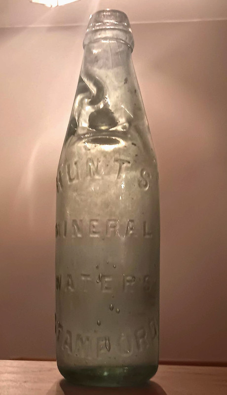 Antique CODD Marble Stopper BOTTLE Hunts Mineral Waters Stamford England UK