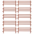  30 Pcs Fence Ornaments Outdoor Small Garden Border Brown Mini for Crafts Panel