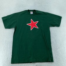 Vintage Heineken Beer New York City T-Shirt Men Large Green US Open Tennis
